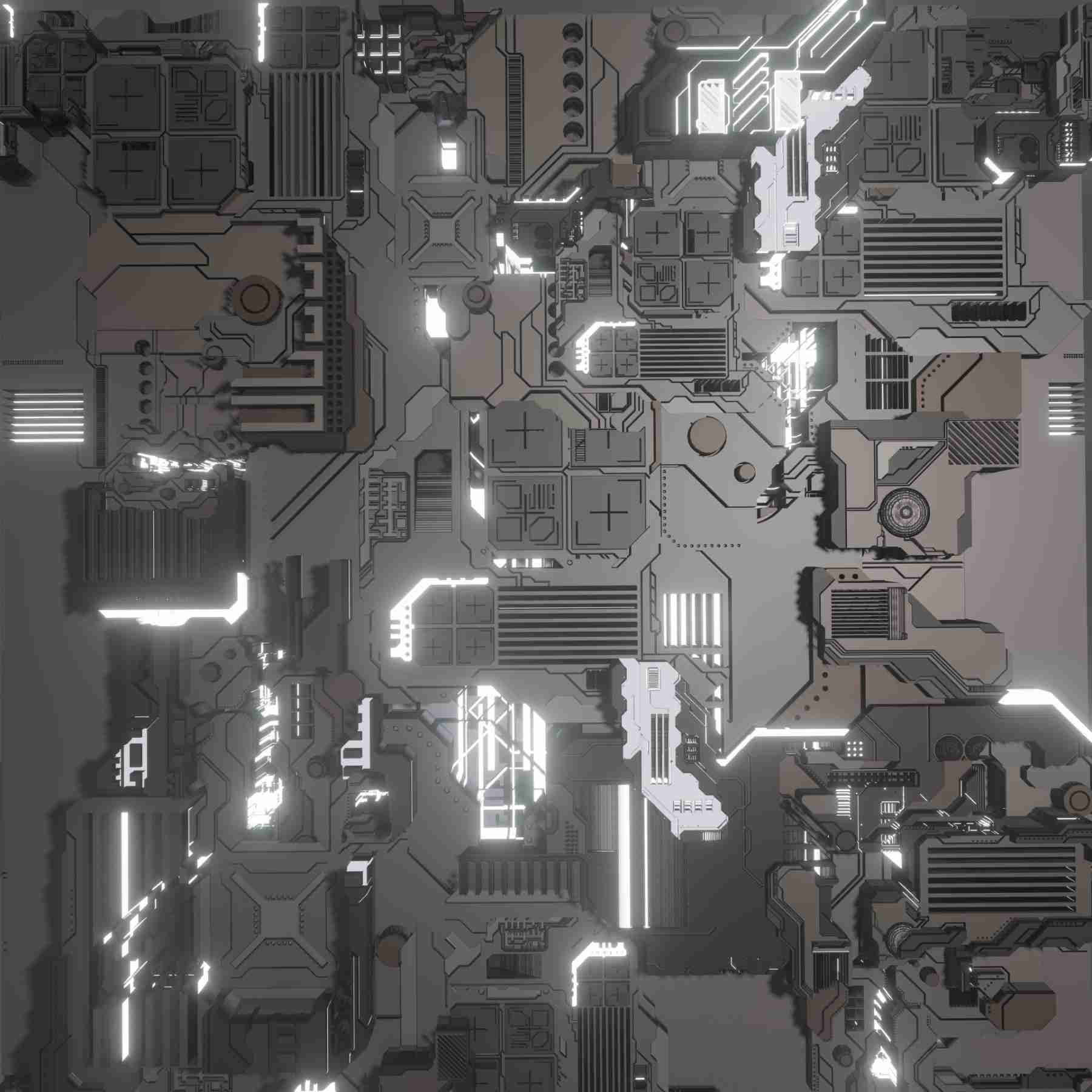 Monochrome Circuit Board Texture